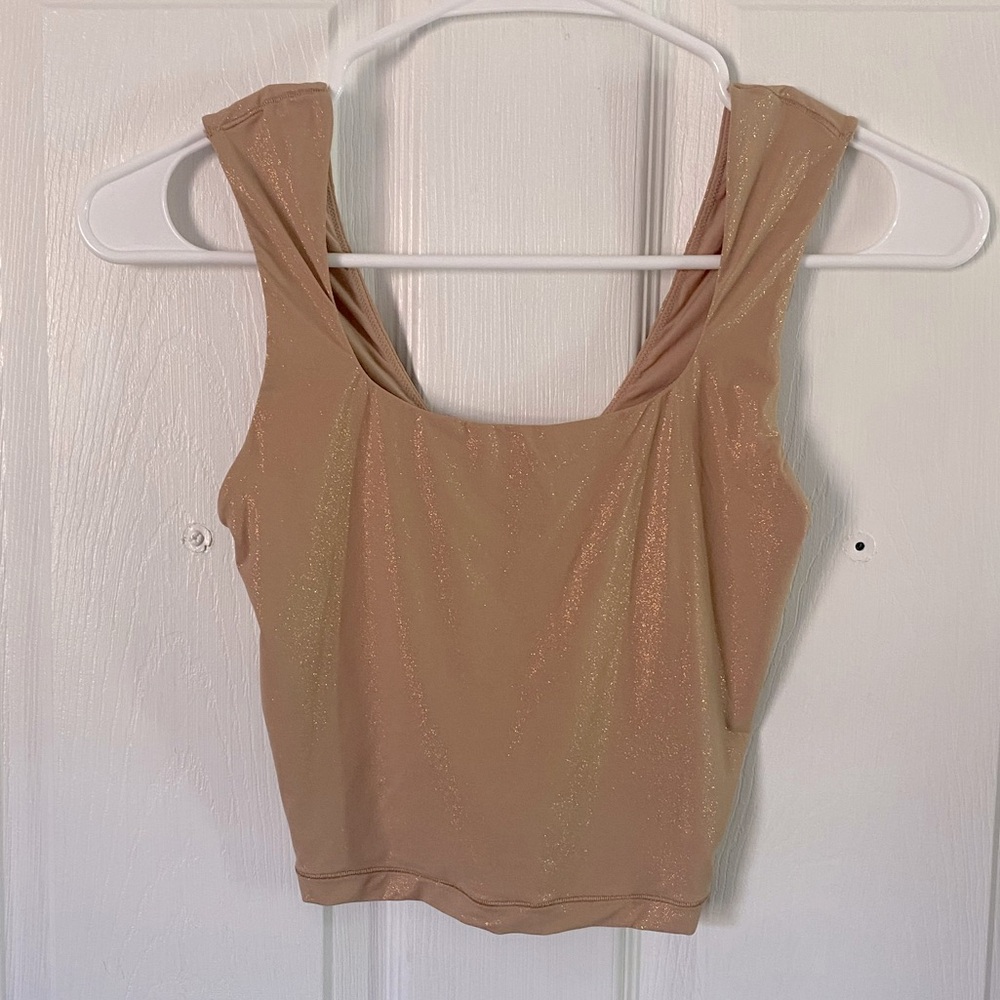 NWOT SMOOTHEZ by Aerie XS Square Neck Cami in color Beach Dune / Sparkly Nude